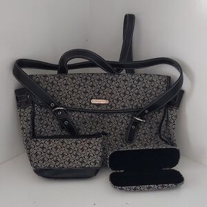 Rosetti Black and Gray Tote Set
